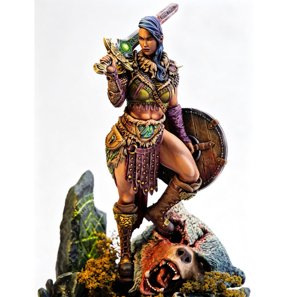 Model Kit Resin - 75mm --250mm Female Warrior Resin Model
