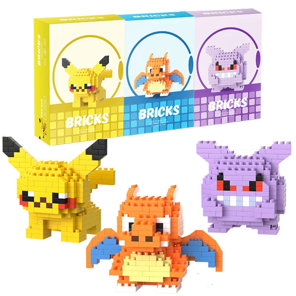 Model Kit Resin - Pokemon Micro Building Blocks Pikachu Dragonite