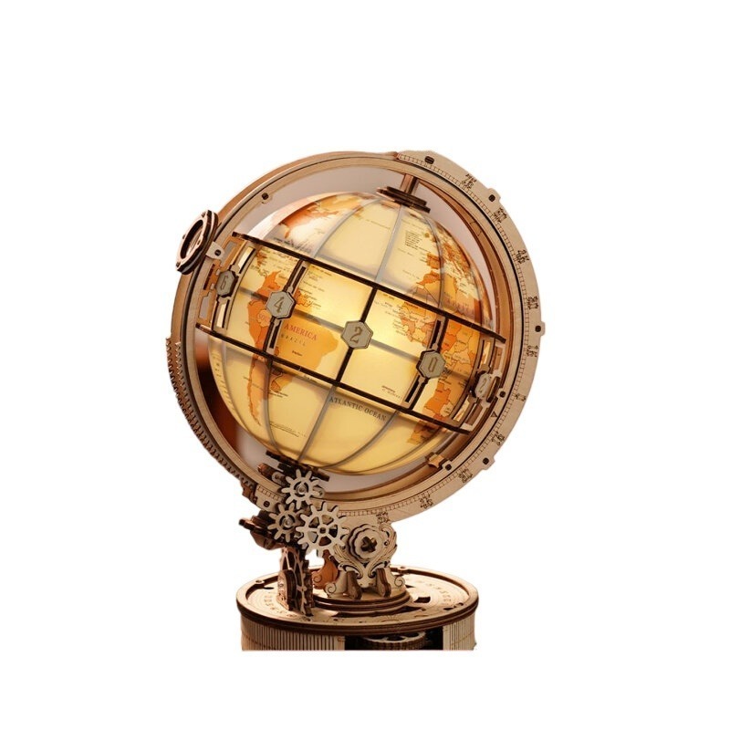Model Kit Wood - Creative Wooden 3D Puzzle Electric Globe