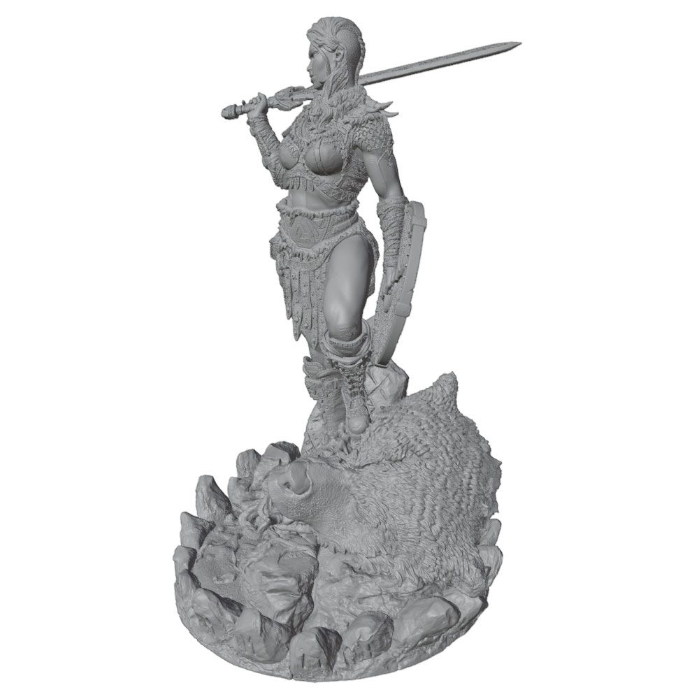 75mm --250mm Female Warrior Re - огляд і ціна Model Kit Resin