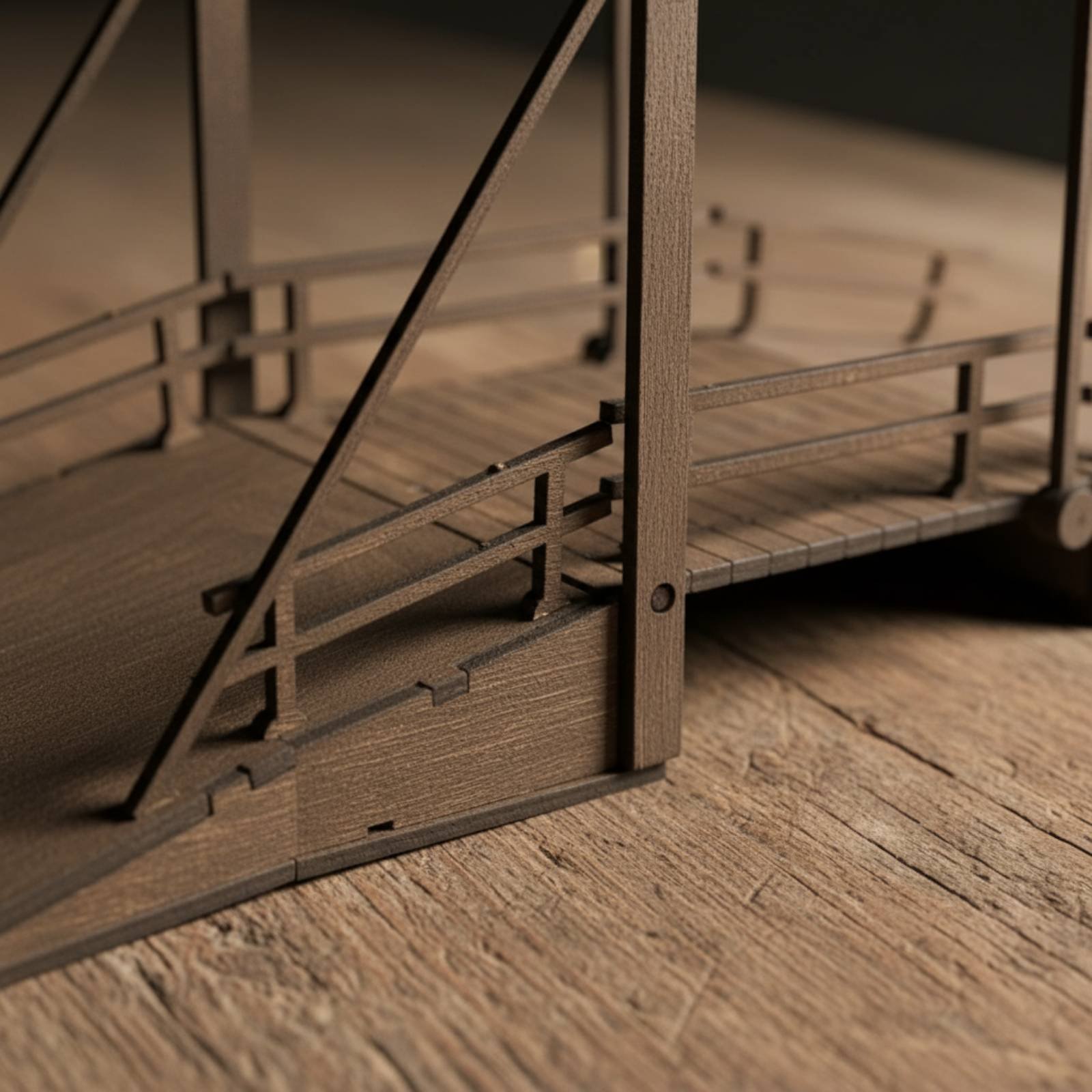 WW2 Display Scene Bridge Handm - огляд і ціна Model Kit Wood