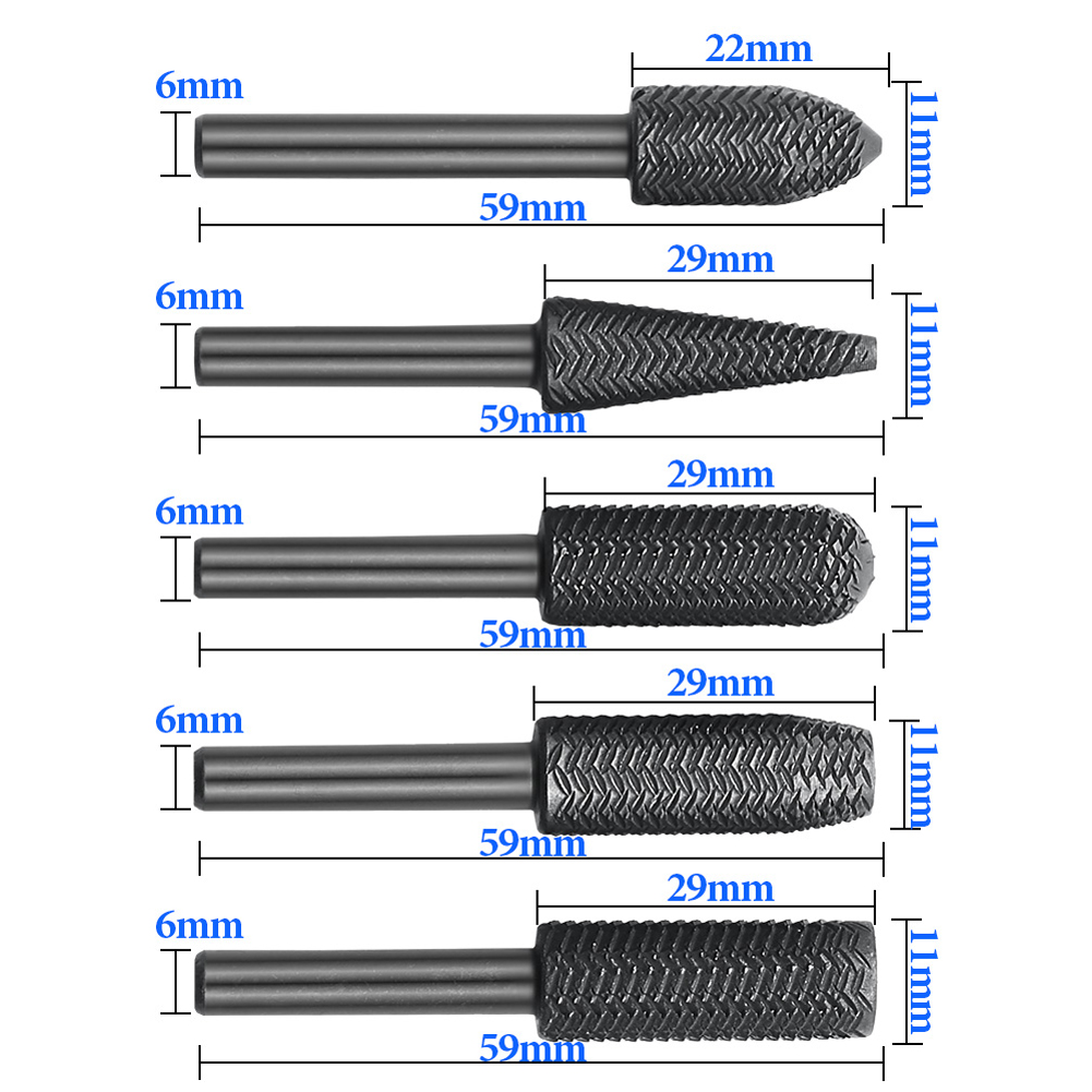 5Pcs Double Cut Rotary Rasp Fi - огляд і ціна Model Kit Cutter