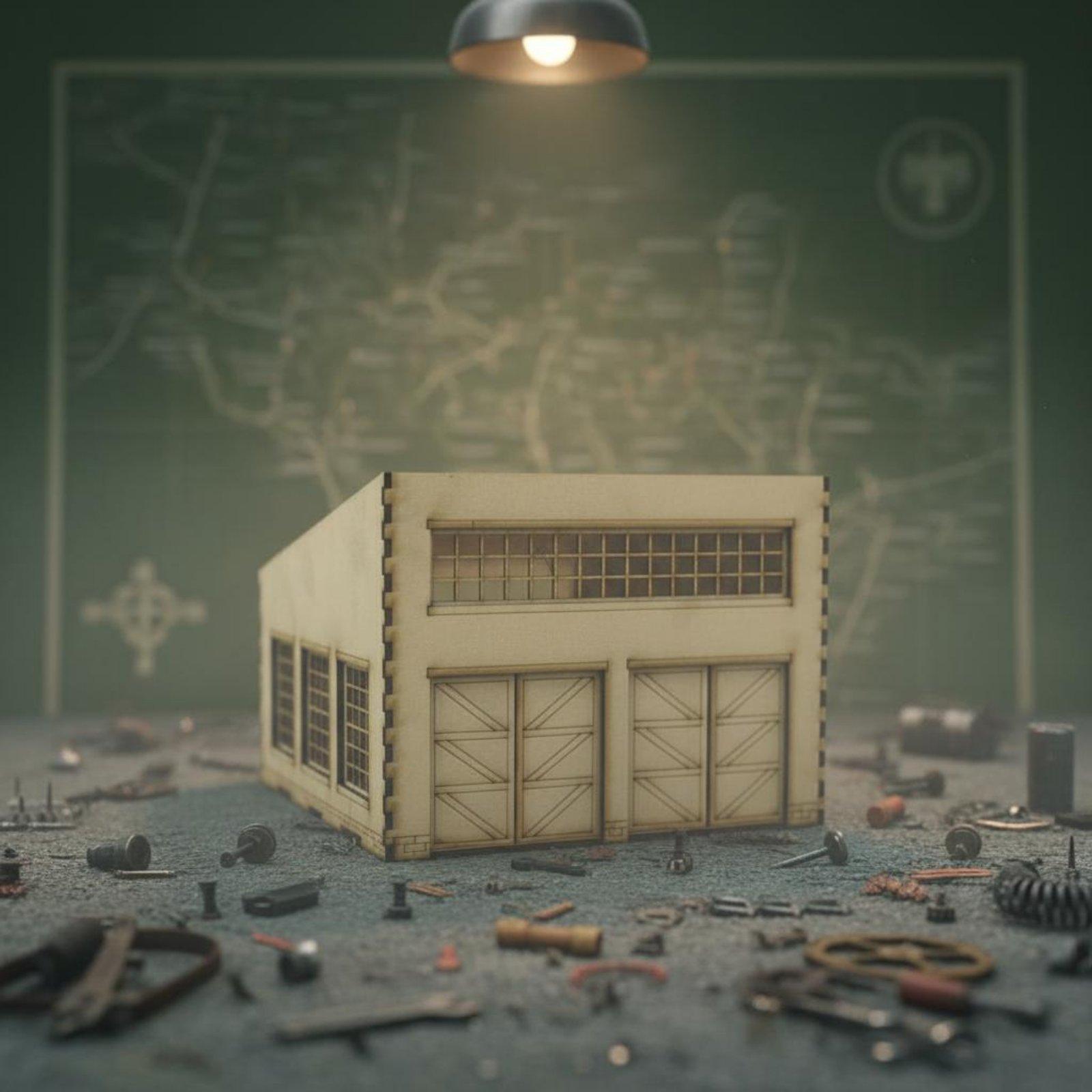 Wartime Vehicle Repair Factory - огляд і ціна Model Kit Wood