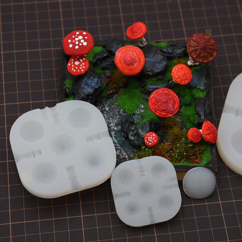 2pcs/set Mini Mushroom Silicon - огляд і ціна Model Kit Resin