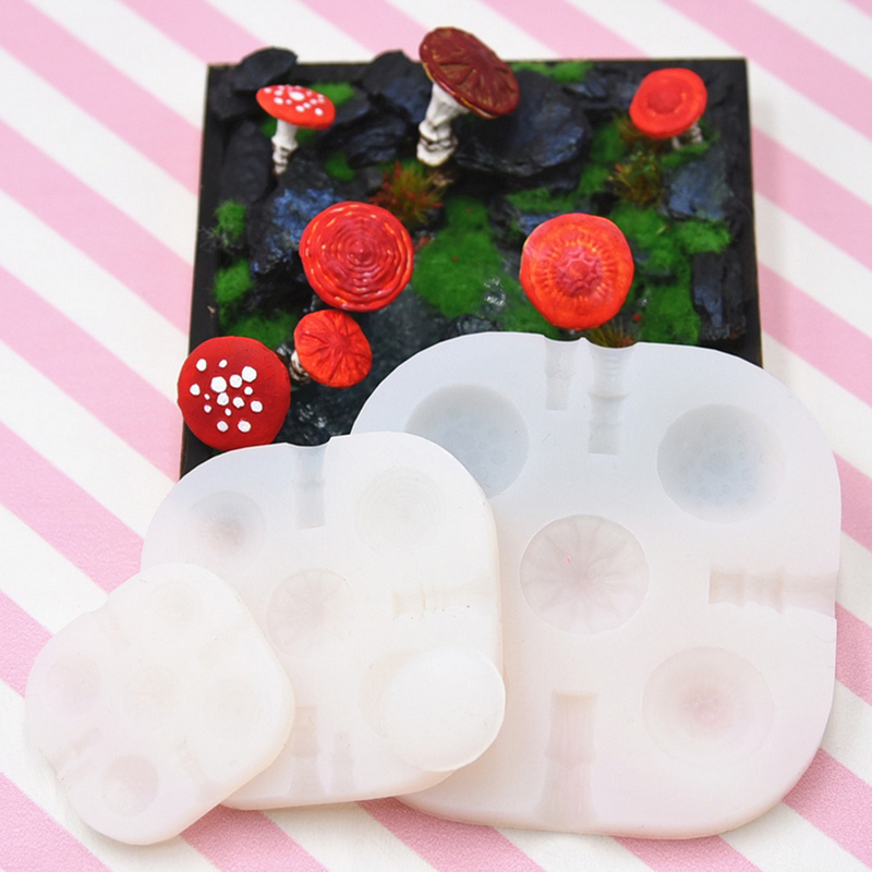2pcs/set Mini Mushroom Silicon - огляд і ціна Model Kit Resin