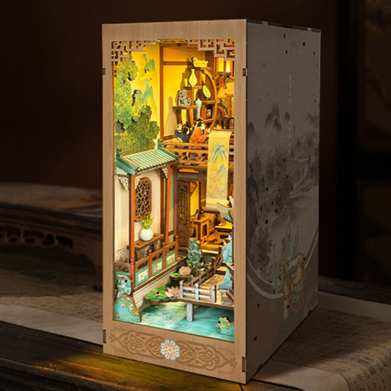 DIY Wooden Book Nook Shelf Ins - огляд і ціна Model Kit Glue