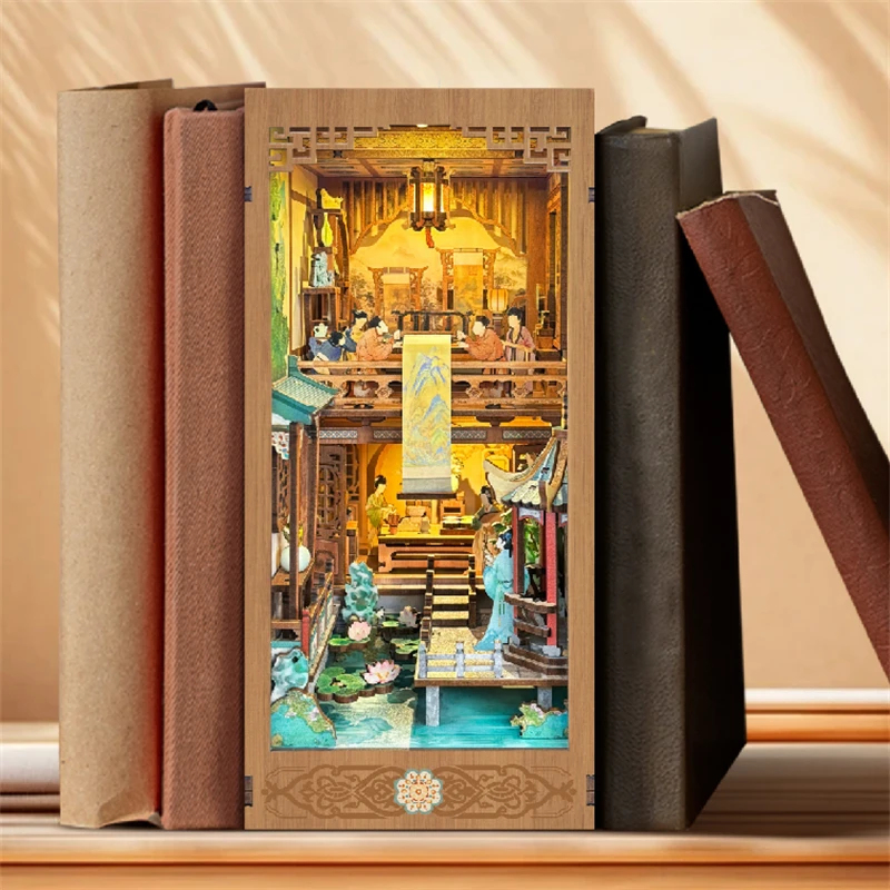 OUZEY Wooden Book Nook Shelf I - огляд і ціна Model Kit Glue