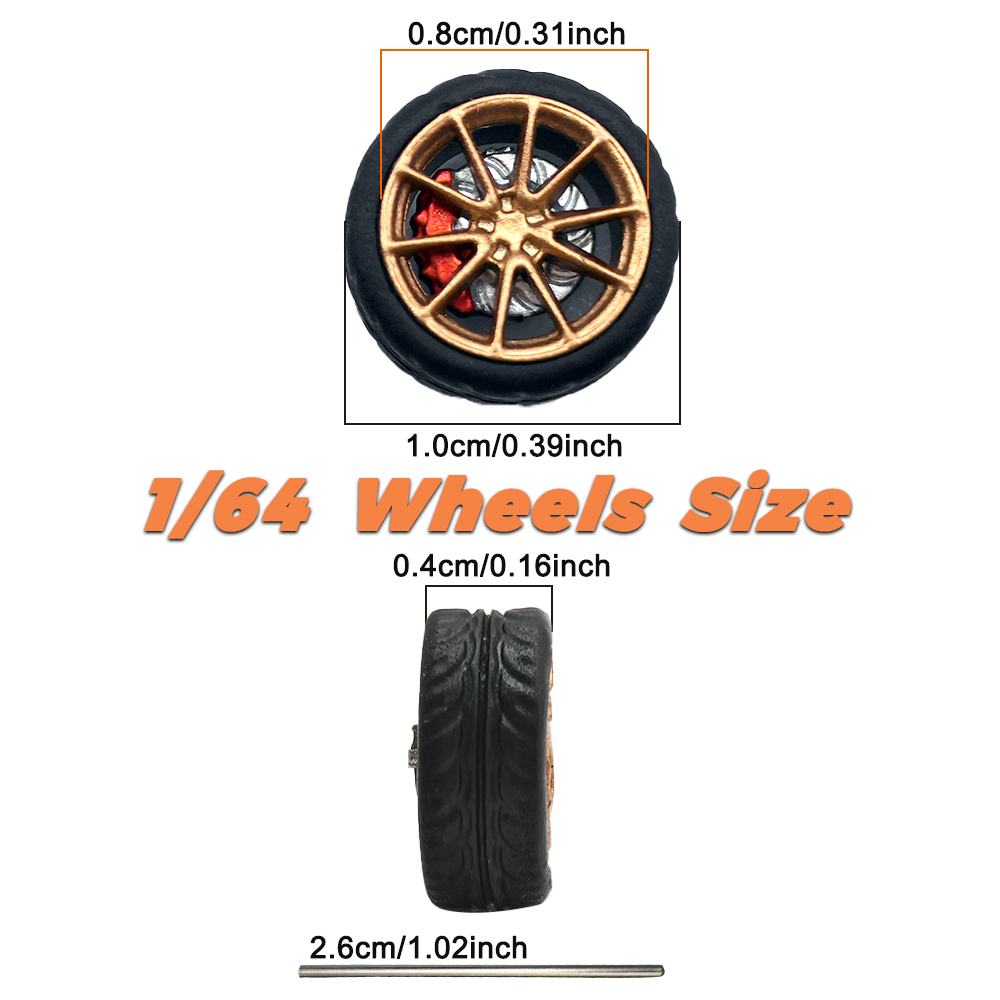 1/64 Model Car Wheels Tires 8  - огляд і ціна Model Kit Cars