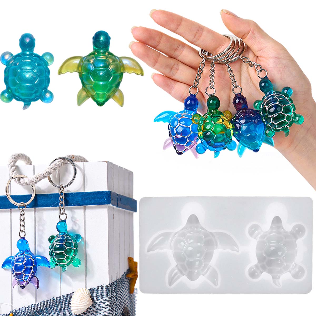3D Sea Turtle Keychain Silicon - огляд і ціна Model Kit Resin
