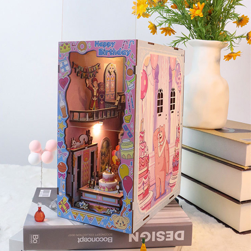 DIY Wooden Book Nook Shelf Ins - огляд і ціна Model Kit Glue