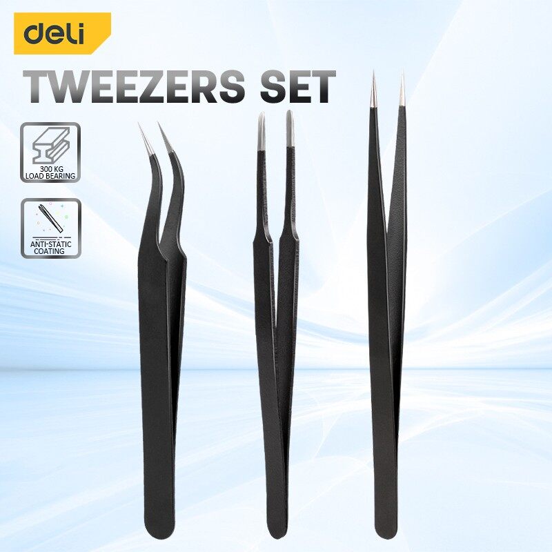 Deli 3PCS Tweezers Set Upgrade - огляд і ціна Model Kit Nipper