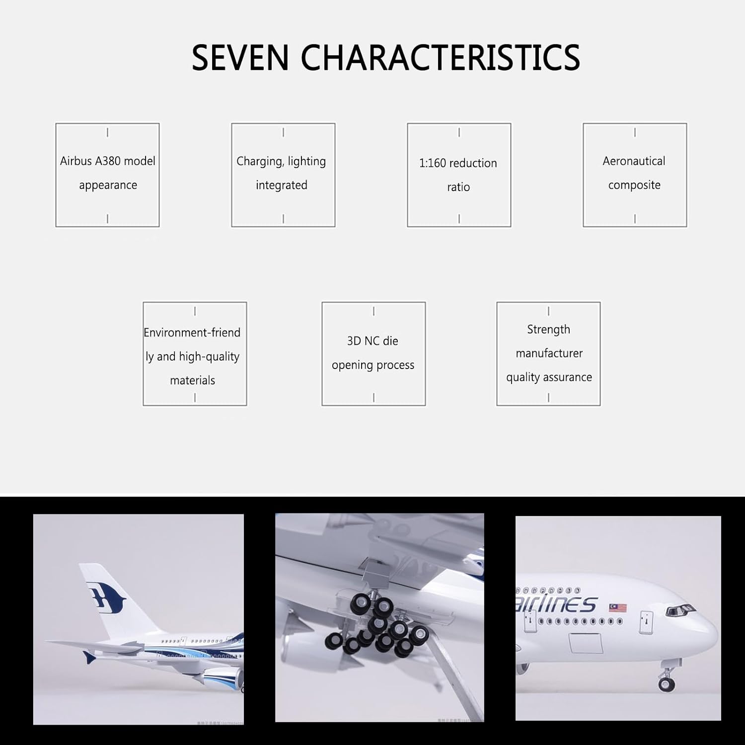 1:160 Scale Malaysia Airlines  - огляд і ціна Model Kit Resin